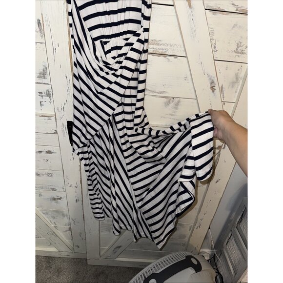 Free People FP Beach Dress Womens Capri Stripe Midi Navy White Boho Size XS - Picture 10 of 13